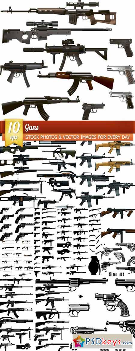 سكرابز اسلحة ومسدسات للتحميل Weapons Set PSD 