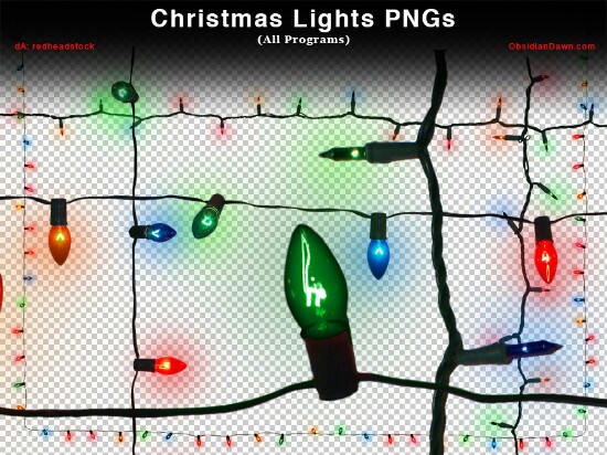 سكرابز اضواء زينه Christmas Lights PNG FREE 