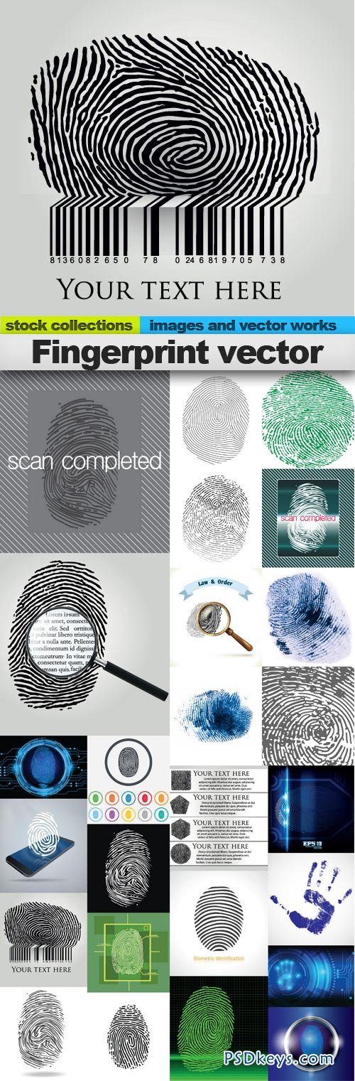 سكرابز بصمات للتصميم fingerprint PNG 