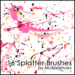 فرش بقع Splatter photoshop brushes 
