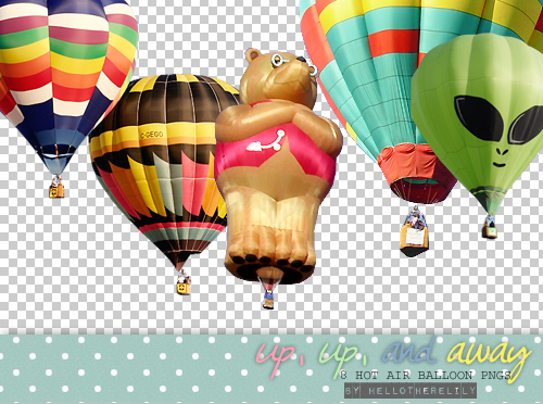 سكرابز منطاد للتصميم Hot Air Balloon Clipart PNG 